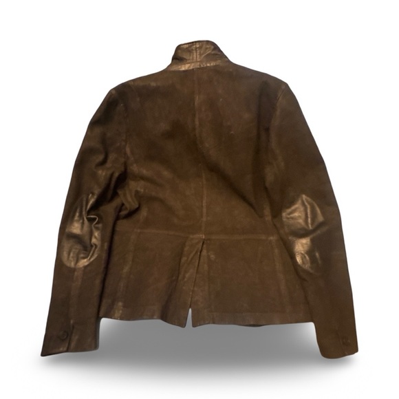 All Saints Survey Double Layered Leather Blazer - Picture 3 of 6